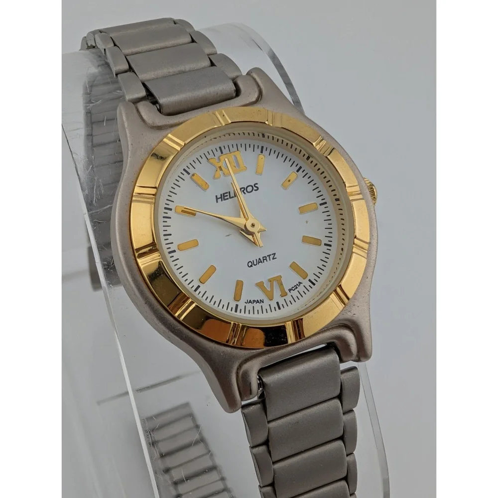Helbros Watch Women 25mm Case Silver Adjustable Band-‎ New Battery